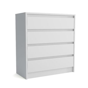 Wohnli Möbelsuche - KOMMODE ASTORRE 75/82/35 cm mit 4 Schubladen Weiß