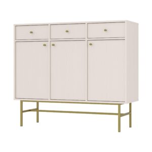 wohnli-moebel-suche-800000941001 Wohnli Möbelsuche - KOMMODE TORINO 125/108/41 cm mit 3 Schubladen 3 Türen Beige