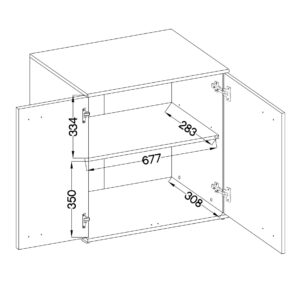 wohnli-moebel-suche-800000941019-1 KOMMODE MICHELE 71/75/35 cm mit 2 Türen Weiß Holzwerkstoff MASSENO Möbel > Kommoden & Schubladenschränke > Kommoden Weiß