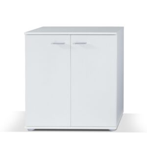 Wohnli Möbelsuche - KOMMODE MICHELE 71/75/35 cm mit 2 Türen Weiß
