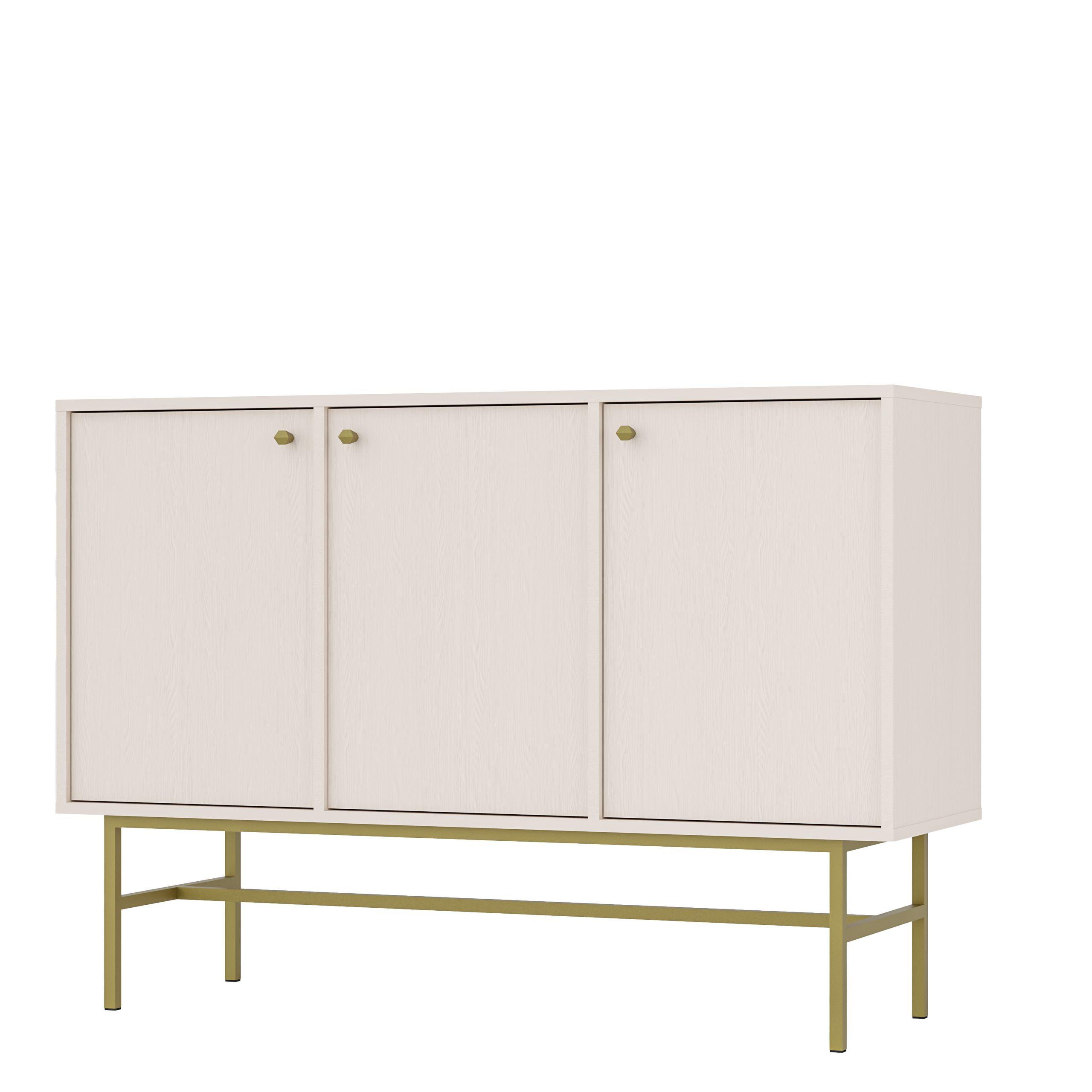 Wohnli Möbelsuche - KOMMODE TORINO 125/86/41 cm mit 3 Türen Beige