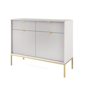 wohnli-moebel-suche-800000941042 Wohnli Möbelsuche - KOMMODE STELLARE 104/83/39 cm mit 2 Schubladen 2 Türen Grau