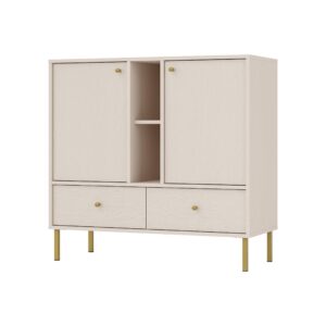 wohnli-moebel-suche-800000941086 Wohnli Möbelsuche - KOMMODE TORINO 100/95/41 cm mit 2 Schubladen 2 Türen Beige