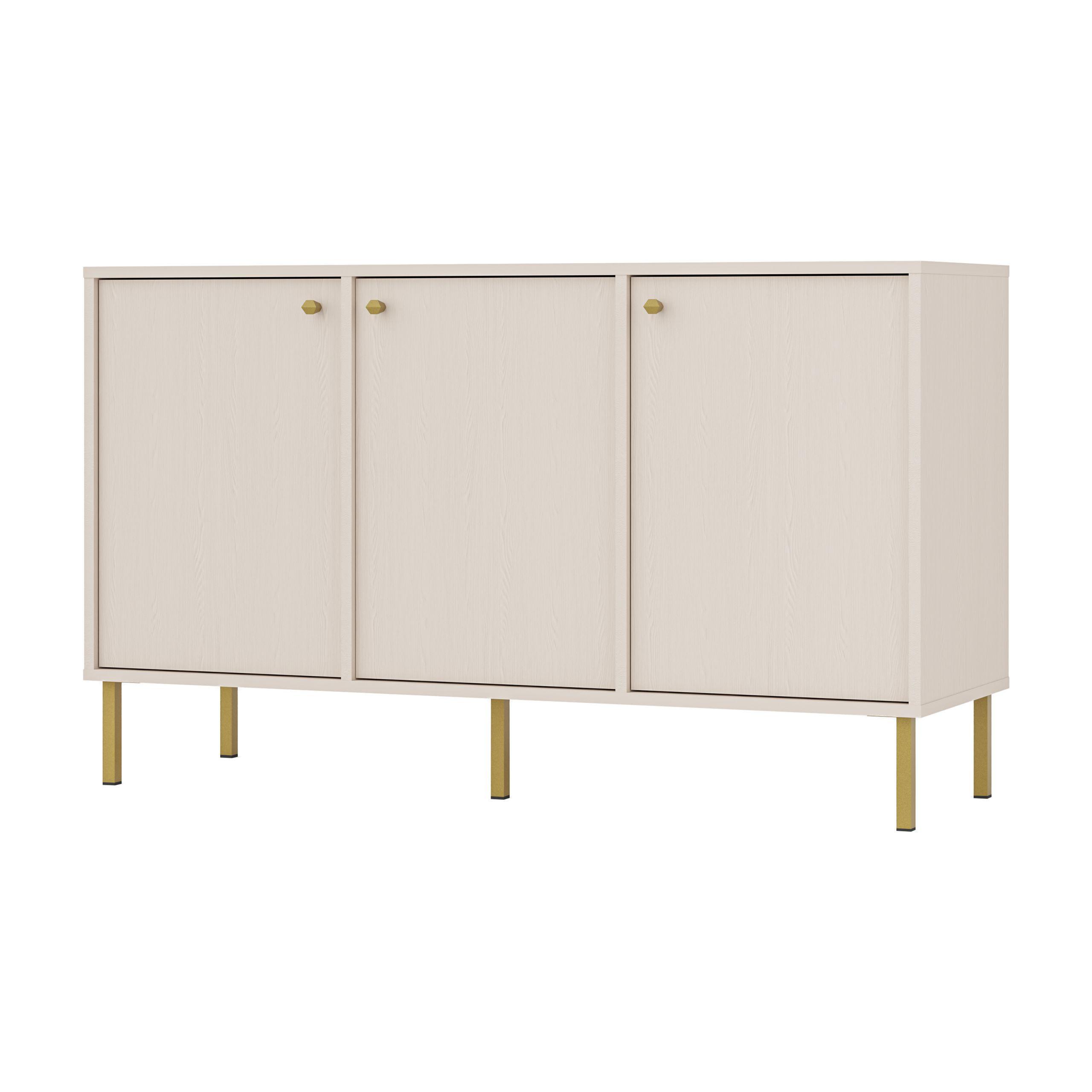 Wohnli Möbelsuche - KOMMODE TORINO 125/74/41 cm mit 3 Türen Beige