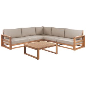 wohnli-moebel-suche-800000941123 Wohnli Möbelsuche - LOUNGE-SET 5-Sitzer zertifiziertes hellbraun modular Auflagen taupe Timor II
