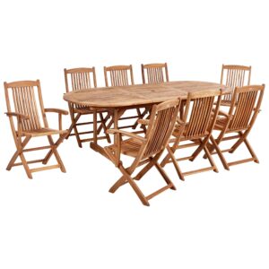 Wohnli Möbelsuche - GARTENTISCH-SET 8-Sitzer Heller Holzfarbton Maui II
