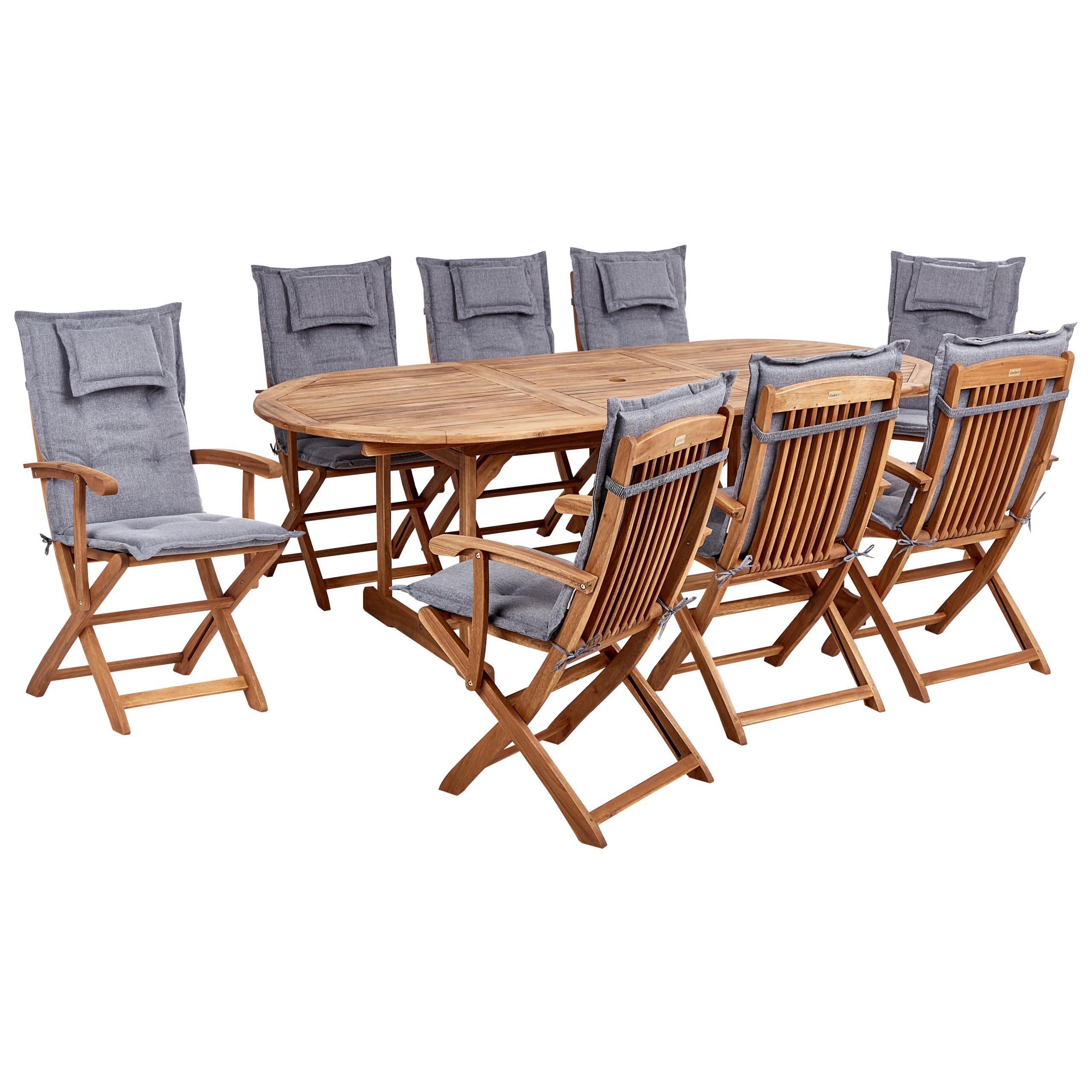 wohnli-moebel-suche-800000941131 Wohnli Möbelsuche - GARTENTISCH-SET 8-Sitzer Heller Holzfarbton Maui II