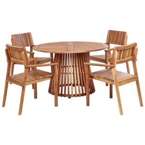 wohnli-moebel-suche-800000941168 Wohnli Möbelsuche - GARTENMÖBEL-SET 4-Sitzer Heller Holzfarbton Agello