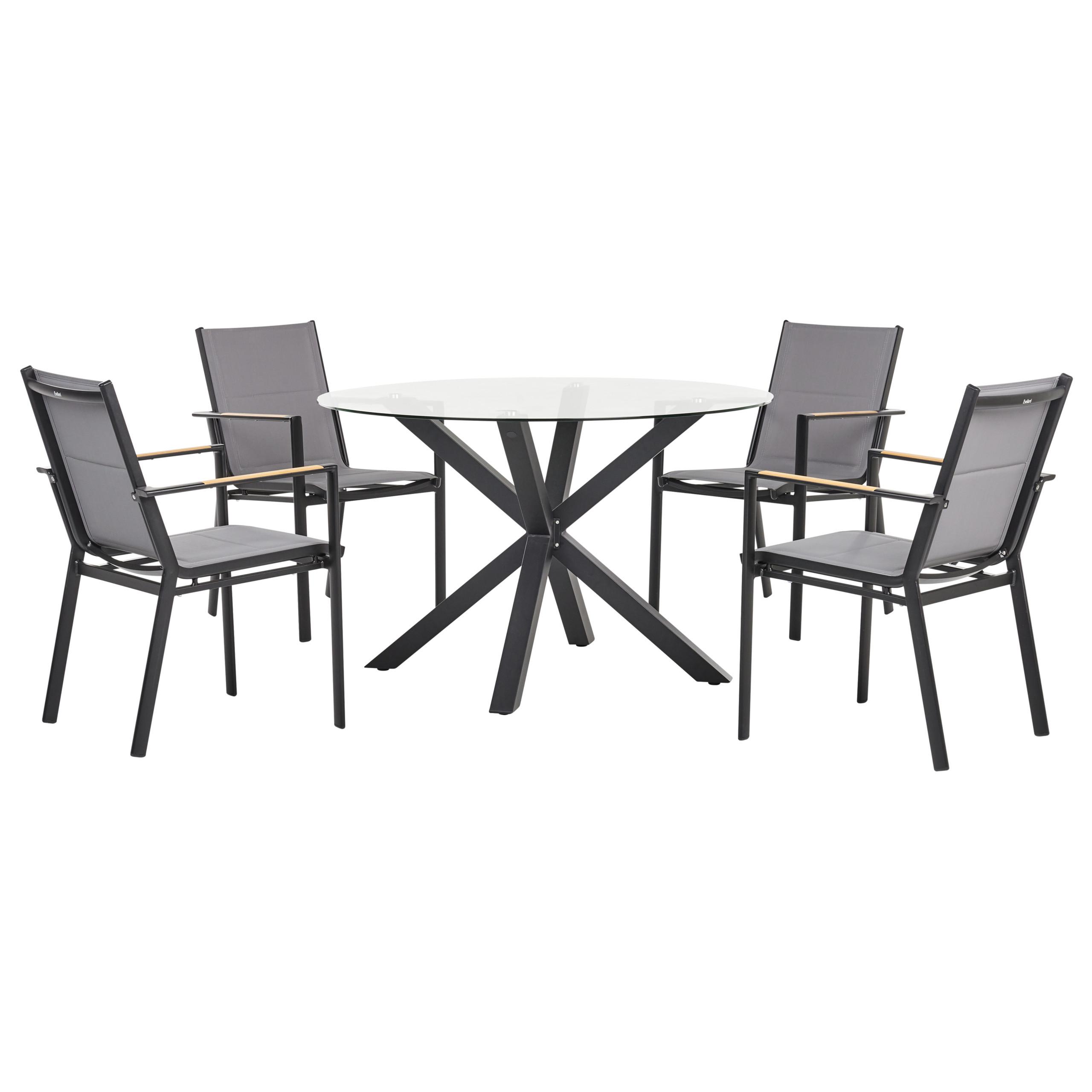 wohnli-moebel-suche-800000941177 Wohnli Möbelsuche - GARTENTISCH-SET 4-Sitzer Schwarz Maletto/Busseto