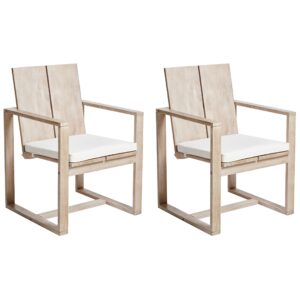 Wohnli Möbelsuche - GARTENSTUHL 2er Set Heller Holzfarbton Azzanello