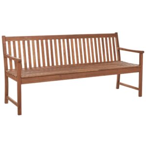 wohnli-moebel-suche-800000942426-1 GARTENBANK 3-Sitzer Heller Holzfarbton Vivara Holz Beliani Garten & Outdoor > Gartenmöbel > Gartenbänke Braun