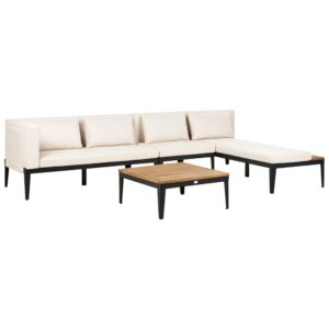 wohnli-moebel-suche-800000942456-1 LOUNGE-SET 4-Sitzer Beige Bracciano Holz Beliani Garten & Outdoor > Gartenmöbel > Gartenmöbel-Sets Beige