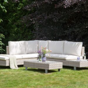 wohnli-moebel-suche-800000942457-1 LOUNGE-SET 5-Sitzer Weiß Lanciano Kunststoff Beliani Garten & Outdoor > Gartenmöbel > Gartenmöbel-Sets Weiß