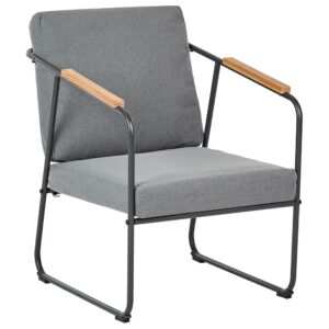 wohnli-moebel-suche-800000943552-1 LOUNGE-SET 4-sitzer Stahl Grau Vezzana Metall Beliani Garten & Outdoor > Gartenmöbel > Gartenmöbel-Sets Grau