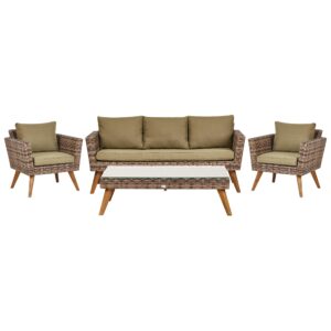 wohnli-moebel-suche-800000943555 Wohnli Möbelsuche - LOUNGE-SET 5-sitzer PE Rattan Olivgrün Vittoria