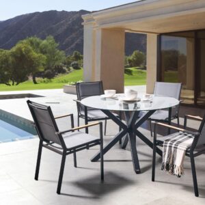 wohnli-moebel-suche-800000943659-1 GARTENTISCH Schwarz Maletto Glas Beliani Garten & Outdoor > Gartenmöbel > Gartentische Schwarz