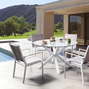 wohnli-moebel-suche-800000943684-1 GARTENTISCH Weiß Maletto Glas Beliani Garten & Outdoor > Gartenmöbel > Gartentische Weiß