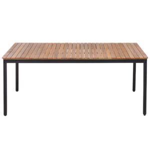 wohnli-moebel-suche-800000943692-1 ESSTISCH Heller Holzfarbton Vallese Holz Beliani Garten & Outdoor > Gartenmöbel > Gartentische Braun