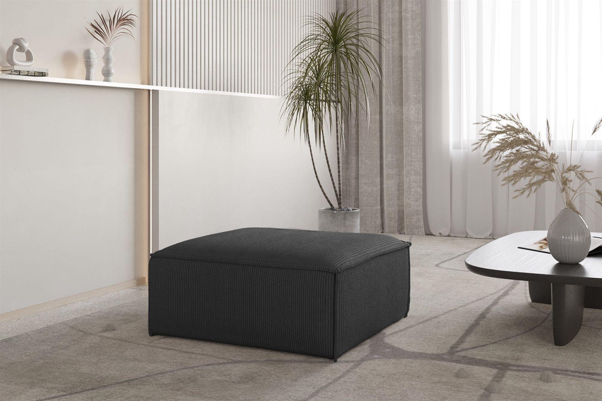 POLSTERHOCKER Celes Premium In Scala Textil Fun Möbel Möbel > Sessel > Hocker Anthrazit