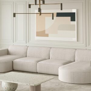 WOHNLANDSCHAFT Palma Xl Stoff Noel Textil Fun Möbel Möbel > Sofas & Couches > Wohnlandschaften > Wohnlandschaften U-Form Beige