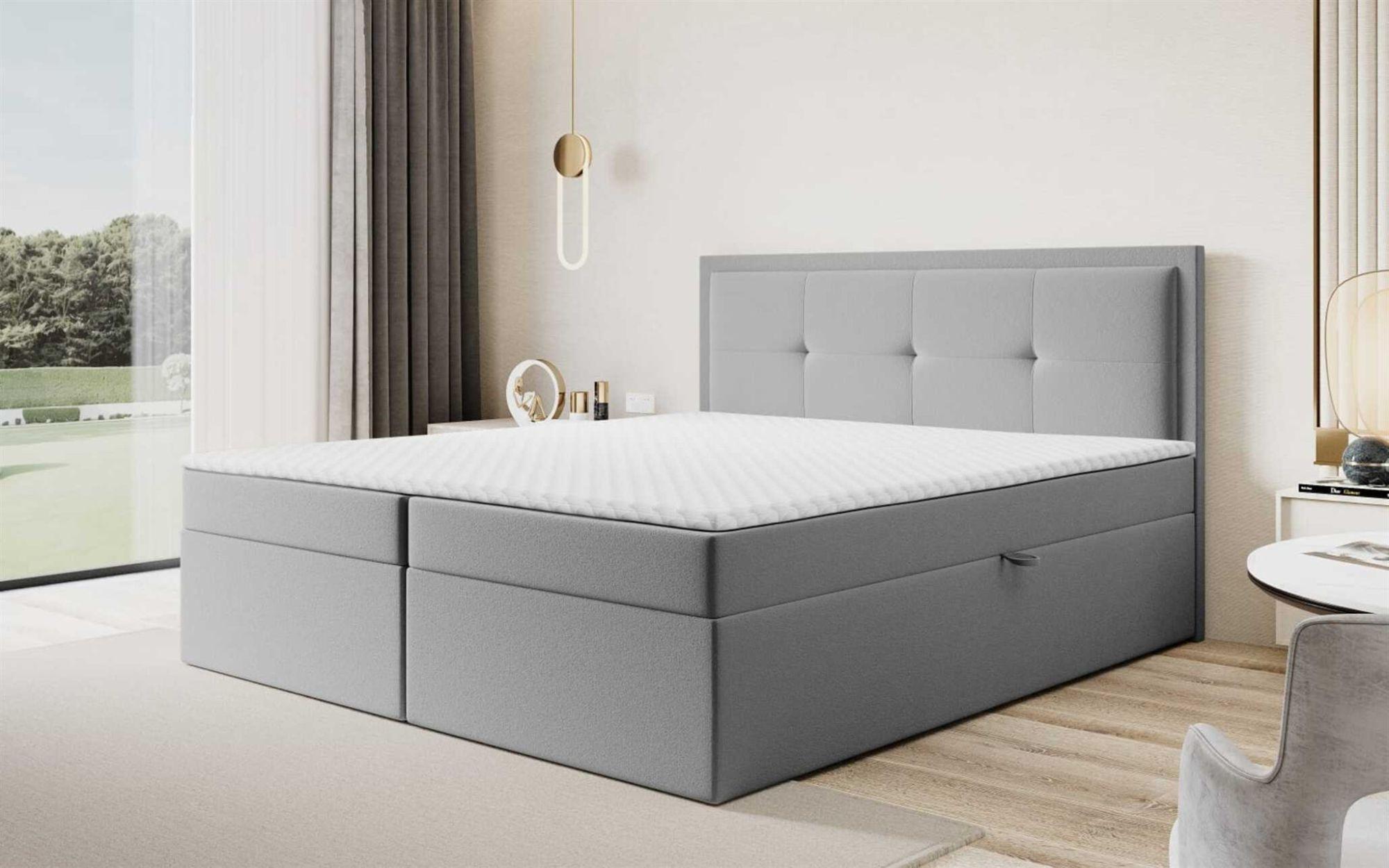 BOXBETT Degna In überlänge Textil Fun Möbel Möbel > Betten > Boxspringbetten Grau