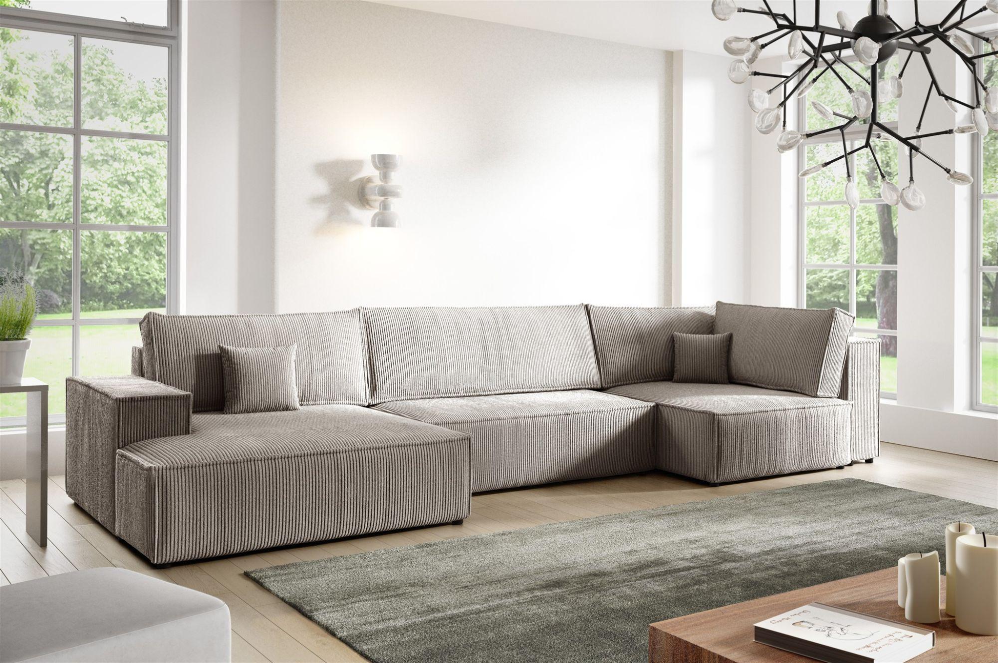 WOHNLANDSCHAFT Corunia Textil Fun Möbel Möbel > Sofas & Couches > Wohnlandschaften > Wohnlandschaften U-Form Braun