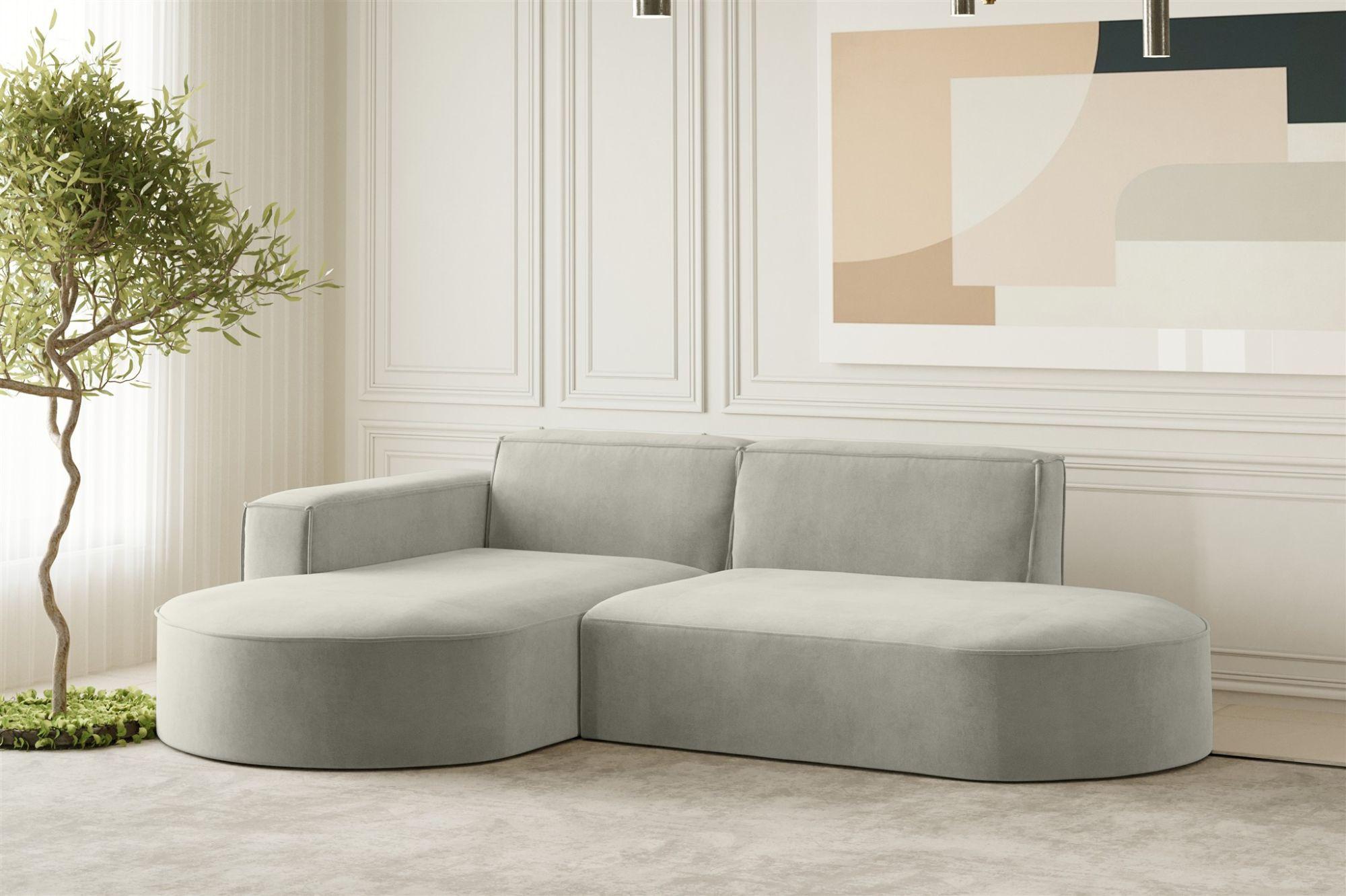 wohnli-moebel-suche-800000945417-1 ECKSOFA Palma Xs In Noel Textil Fun Möbel Möbel > Sofas & Couches > Wohnlandschaften > Ecksofas Grau