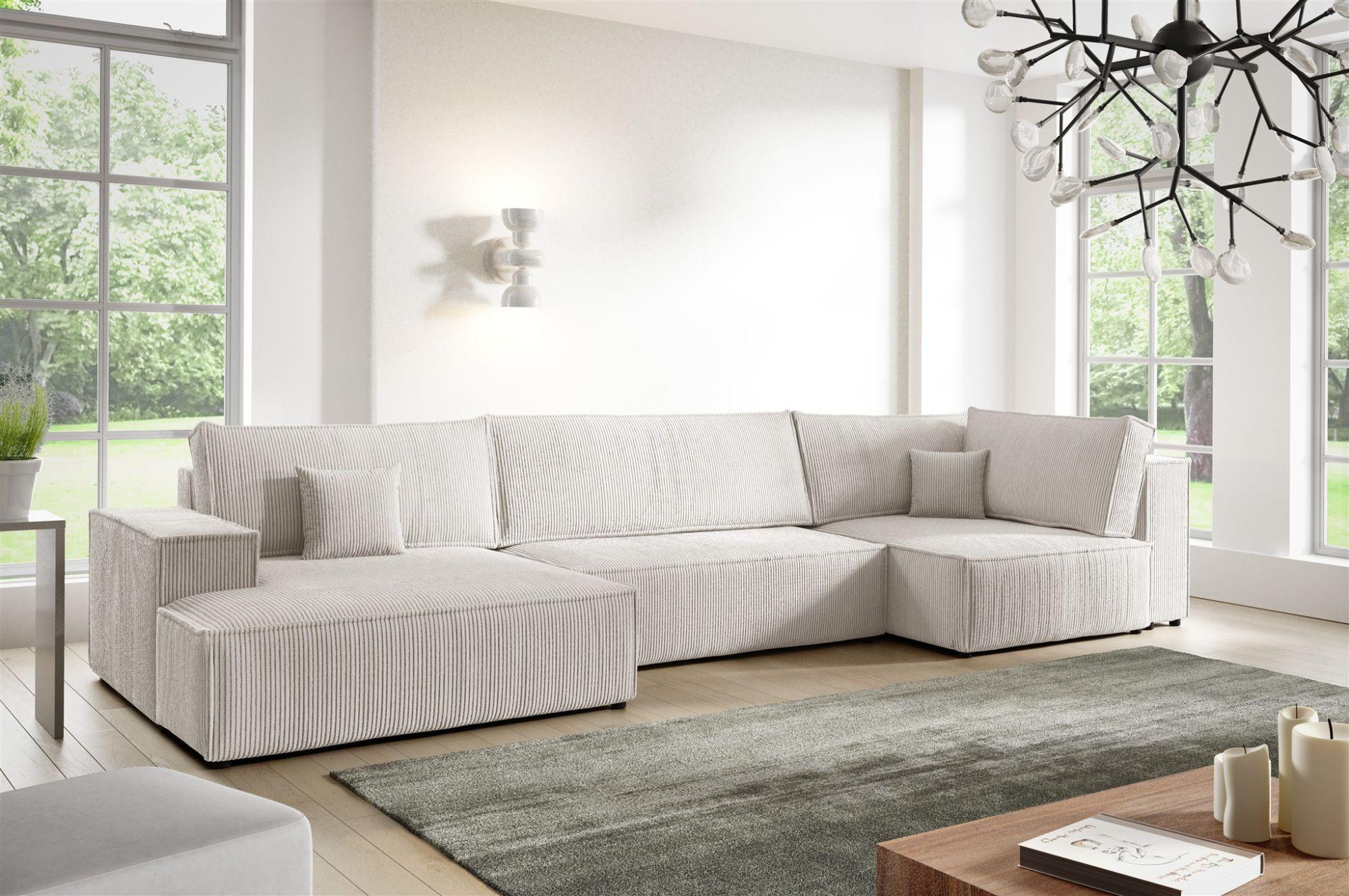 wohnli-moebel-suche-800000945421-1 WOHNLANDSCHAFT Corunia Textil Fun Möbel Möbel > Sofas & Couches > Wohnlandschaften > Wohnlandschaften U-Form Weiß