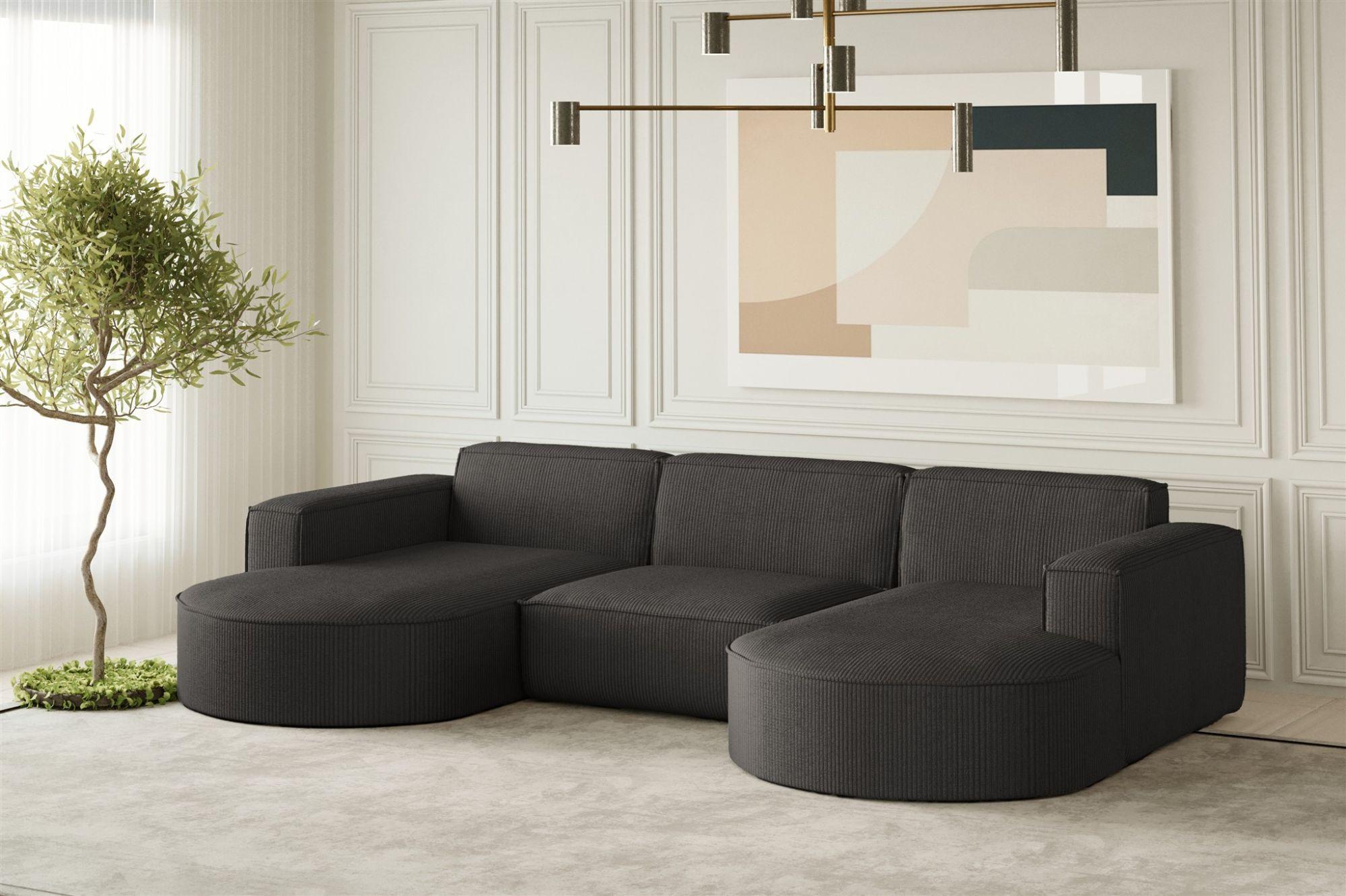 wohnli-moebel-suche-800000945431-1 WOHNLANDSCHAFT Palma In Scala Textil Fun Möbel Möbel > Sofas & Couches > Wohnlandschaften > Wohnlandschaften U-Form Anthrazit