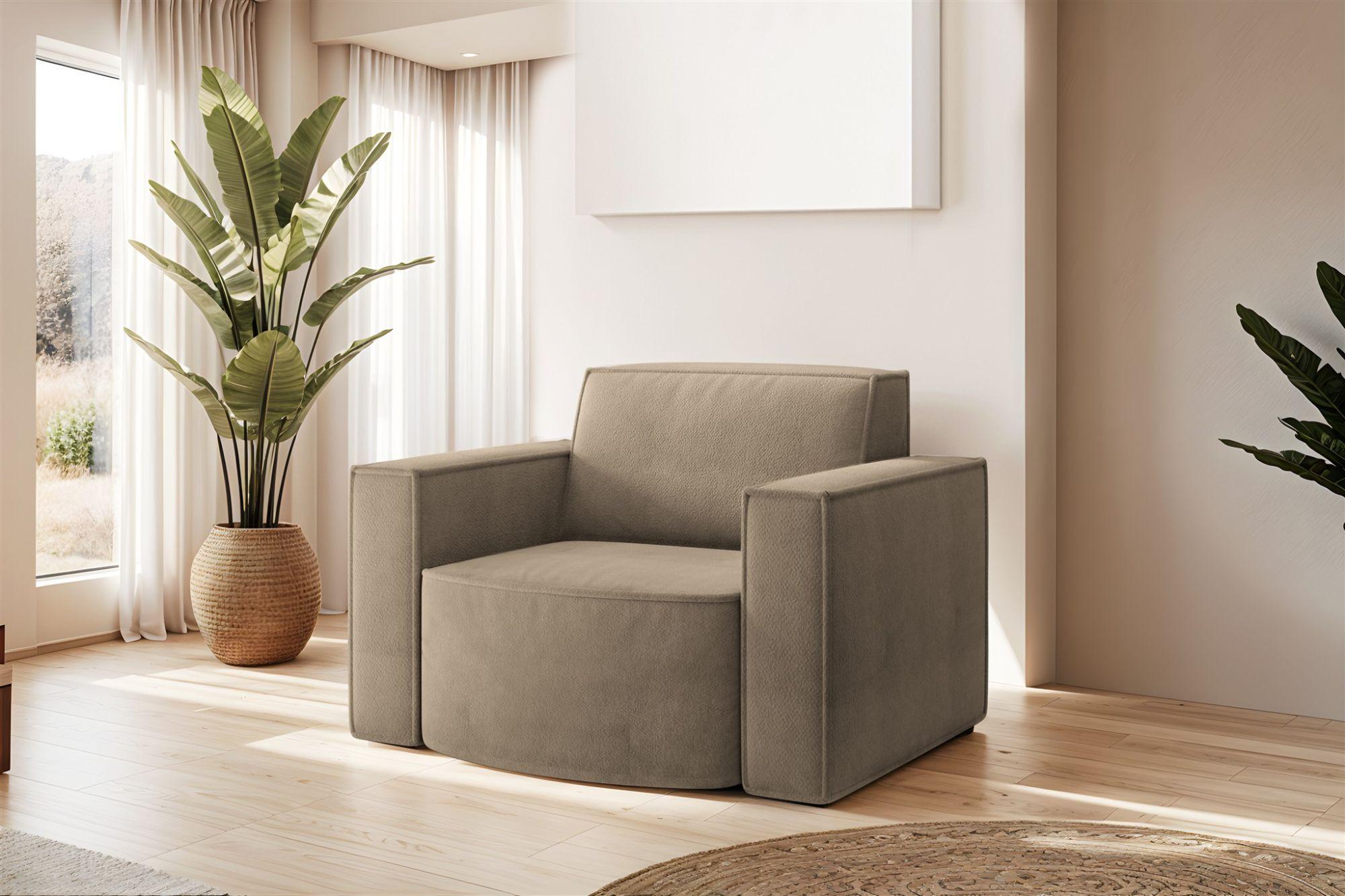wohnli-moebel-suche-800000945436-1 SESSEL Palma In Noel Textil Fun Möbel Möbel > Sessel > Polstersessel Braun