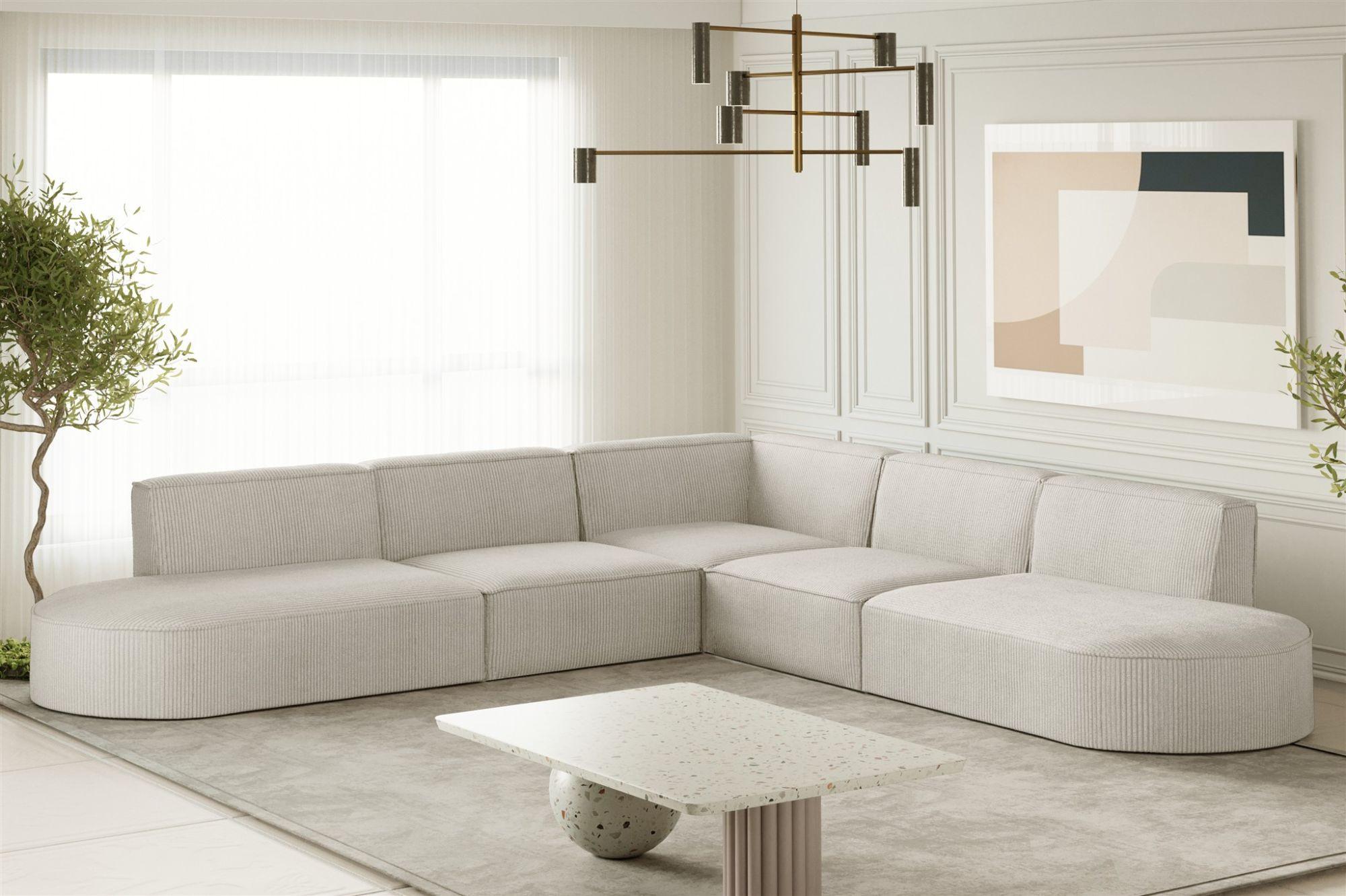 wohnli-moebel-suche-800000945443-1 ECKSOFA Palma In Scala Textil Fun Möbel Möbel > Sofas & Couches > Wohnlandschaften > Ecksofas Beige