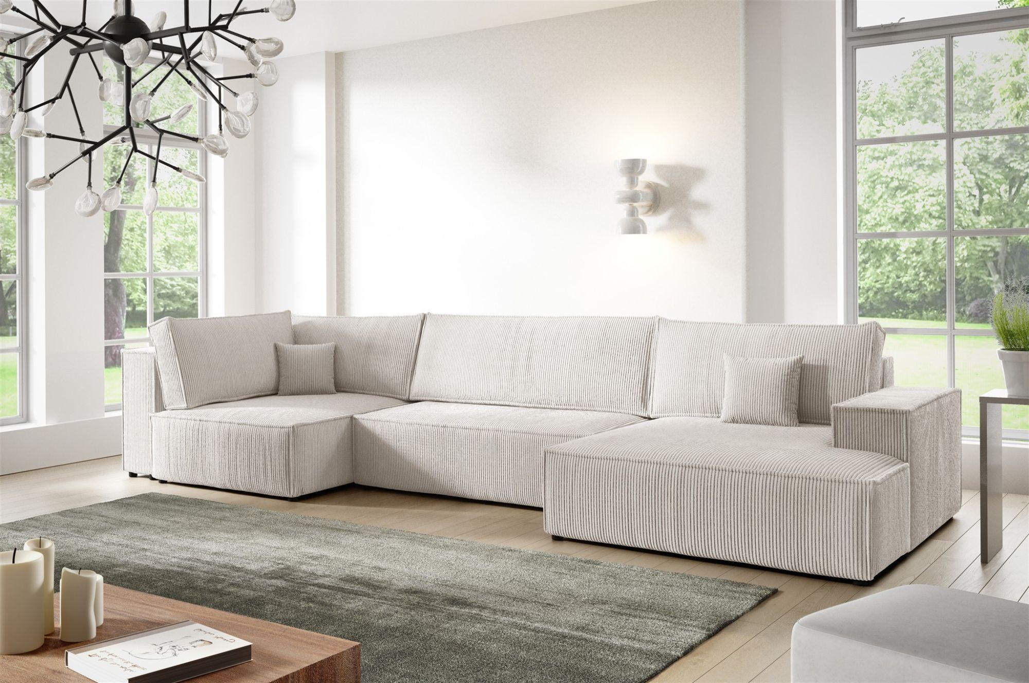 wohnli-moebel-suche-800000945452-1 WOHNLANDSCHAFT Corunia Textil Fun Möbel Möbel > Sofas & Couches > Wohnlandschaften > Wohnlandschaften U-Form Weiß