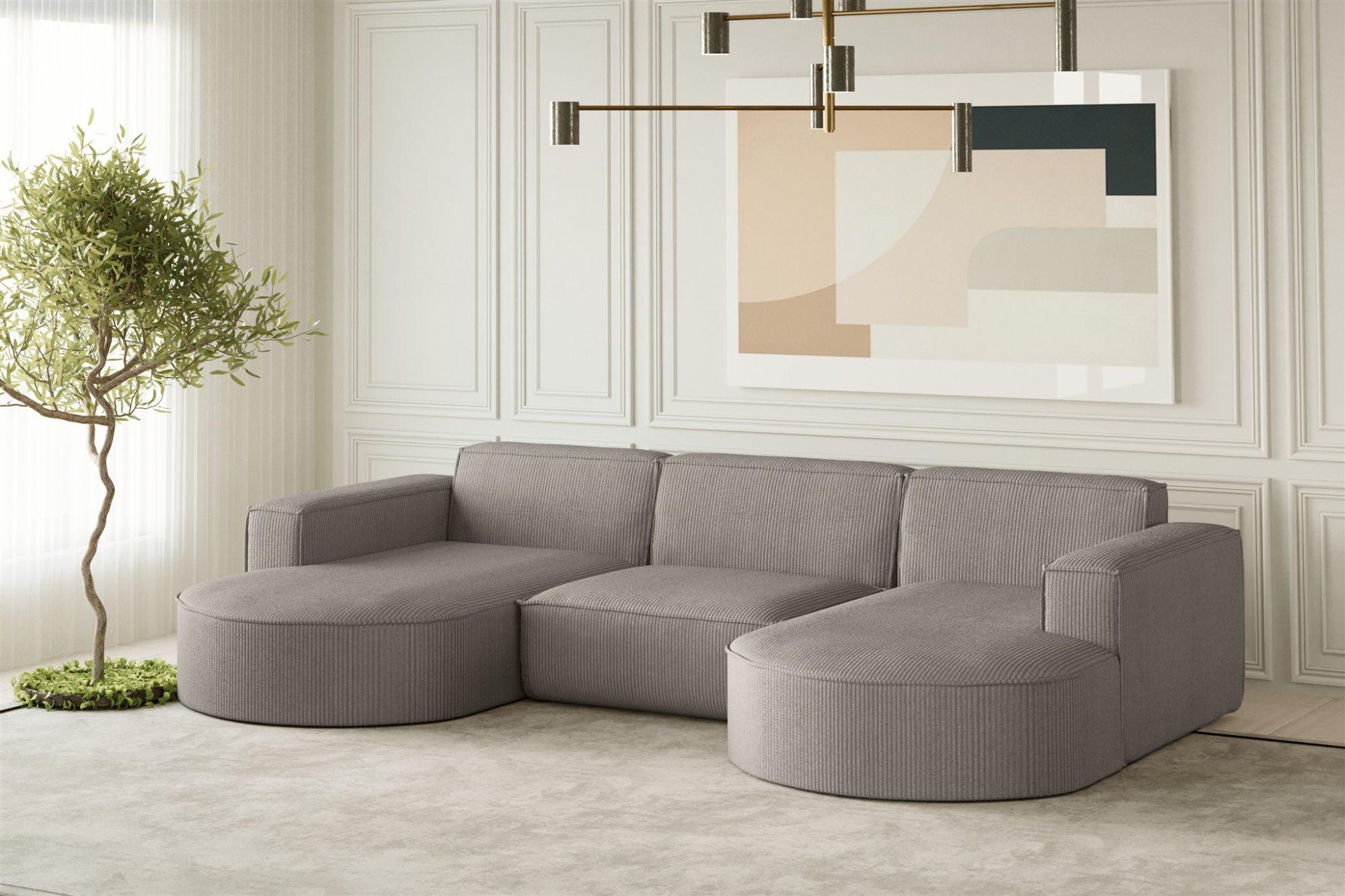 wohnli-moebel-suche-800000945467-1 WOHNLANDSCHAFT Palma In Scala Textil Fun Möbel Möbel > Sofas & Couches > Wohnlandschaften > Wohnlandschaften U-Form Grau