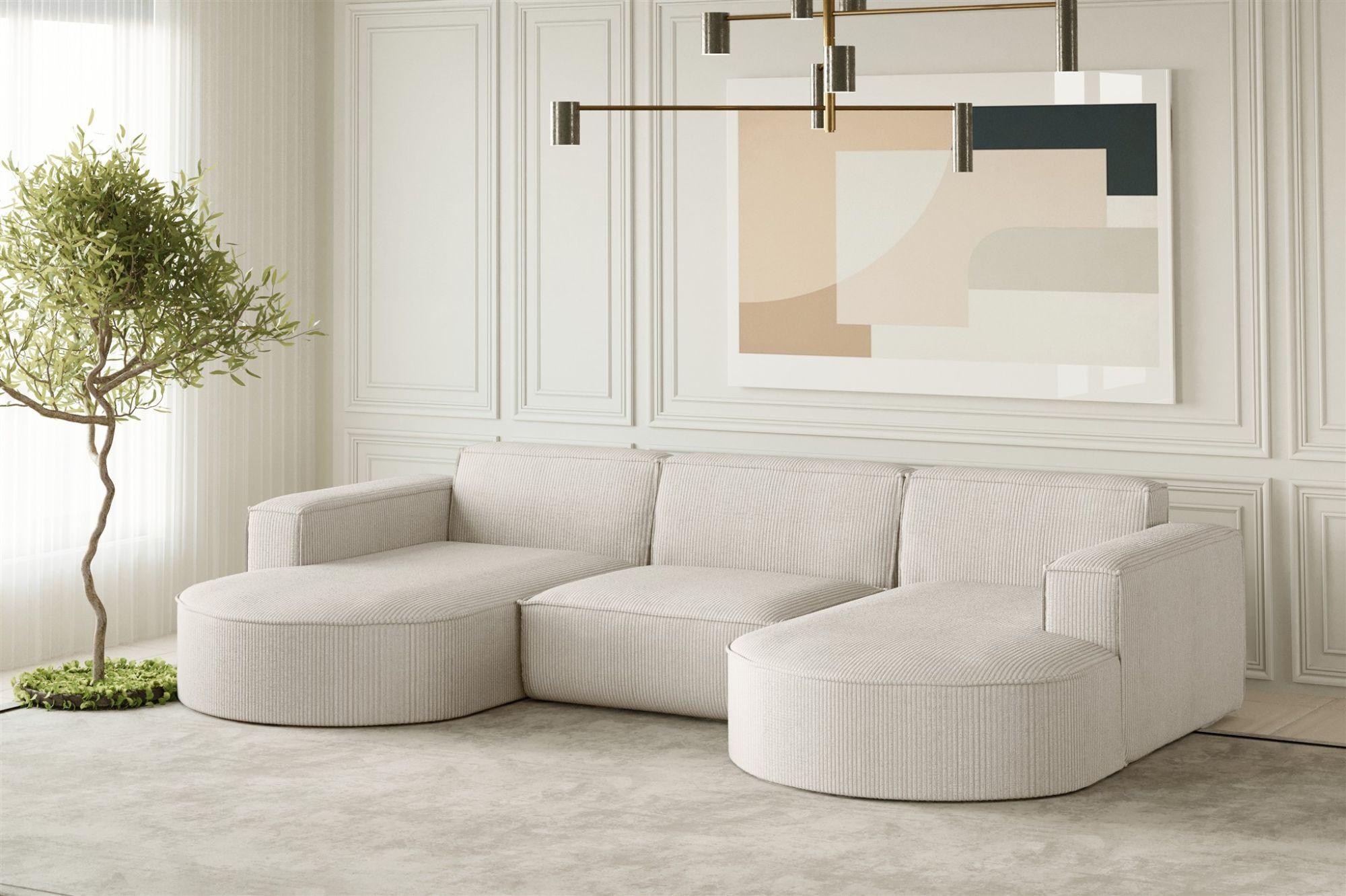 wohnli-moebel-suche-800000945473-1 WOHNLANDSCHAFT Palma In Scala Textil Fun Möbel Möbel > Sofas & Couches > Wohnlandschaften > Wohnlandschaften U-Form Beige
