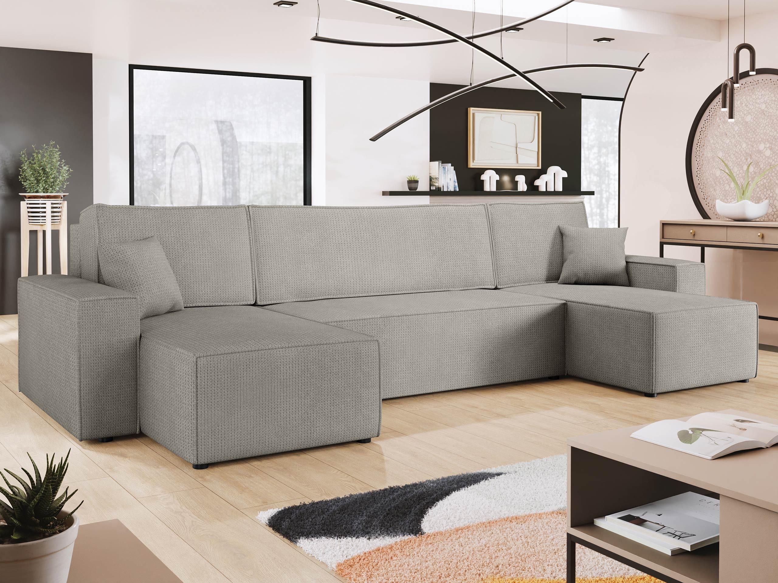 WOHNLANDSCHAFT Karl U Textil MIRJAN24 Möbel > Sofas & Couches > Wohnlandschaften > Wohnlandschaften U-Form Grau