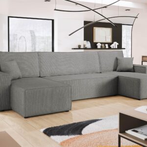 wohnli-moebel-suche-800000945741-1 WOHNLANDSCHAFT Karl U Textil MIRJAN24 Möbel > Sofas & Couches > Wohnlandschaften > Wohnlandschaften U-Form Grau