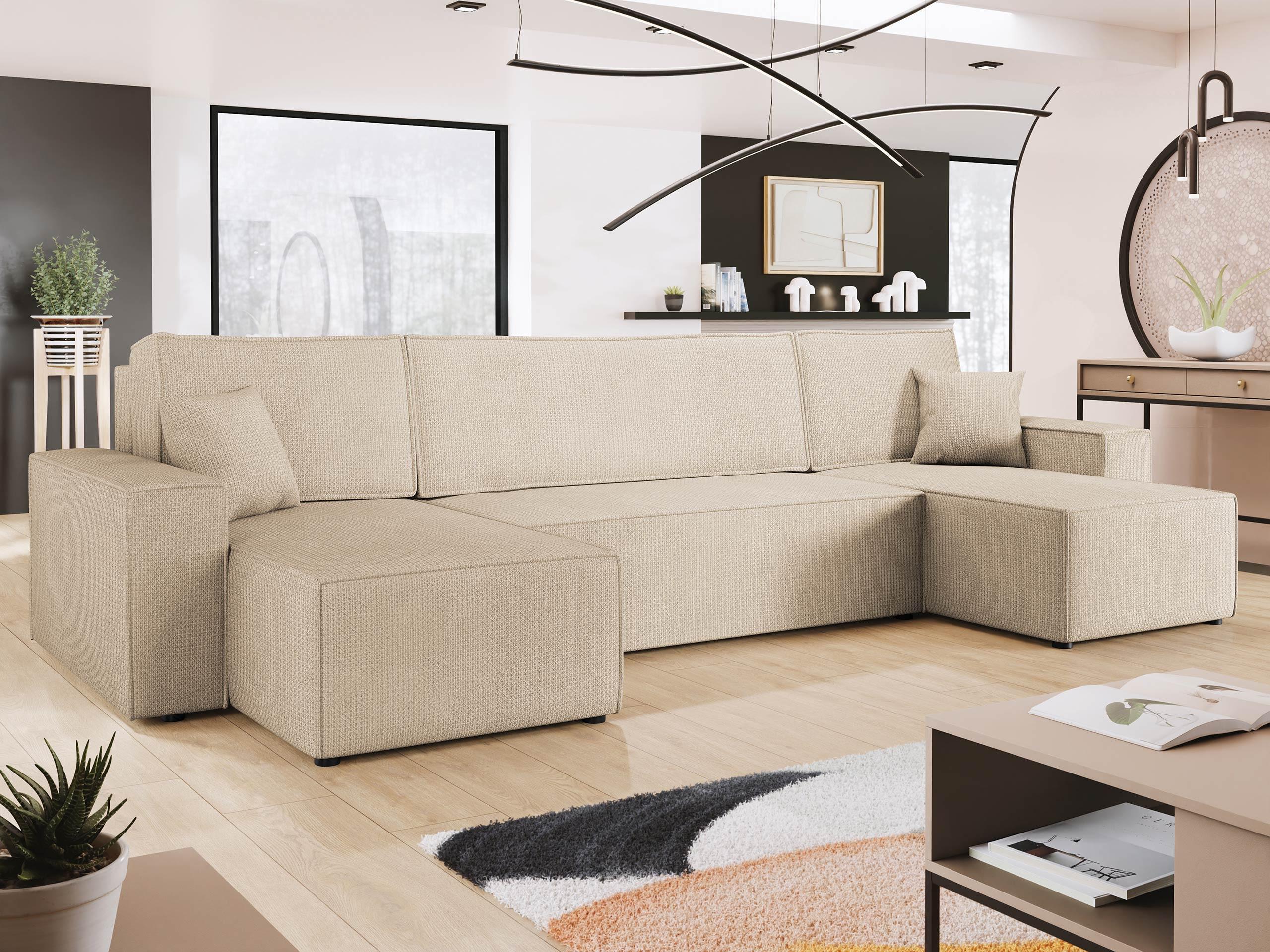 WOHNLANDSCHAFT Karl U Textil MIRJAN24 Möbel > Sofas & Couches > Wohnlandschaften > Wohnlandschaften U-Form Braun