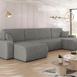 wohnli-moebel-suche-800000945759-1 WOHNLANDSCHAFT Piano U Textil MIRJAN24 Möbel > Sofas & Couches > Wohnlandschaften > Wohnlandschaften U-Form Grau