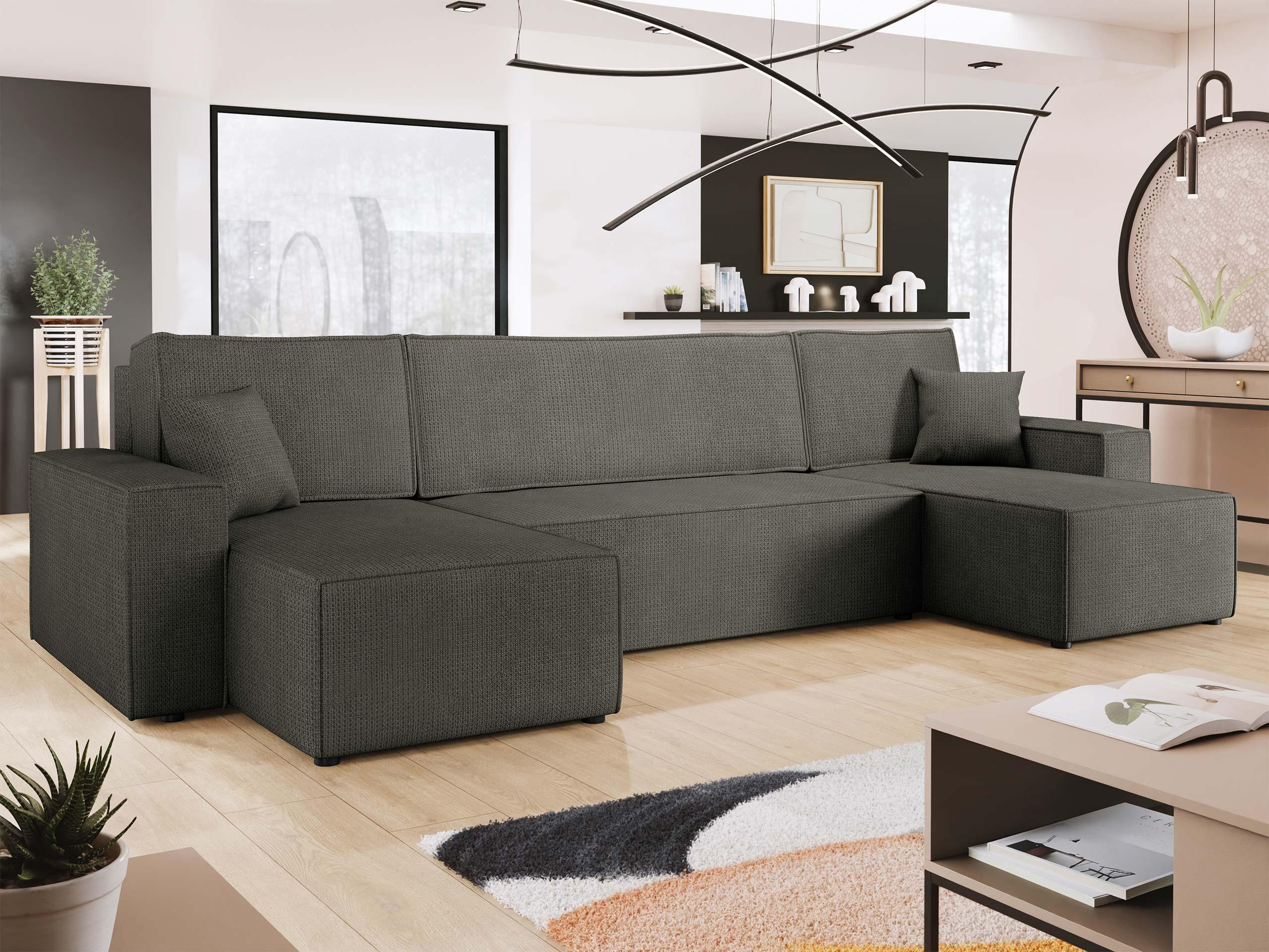 WOHNLANDSCHAFT Karl U Textil MIRJAN24 Möbel > Sofas & Couches > Wohnlandschaften > Wohnlandschaften U-Form Braun