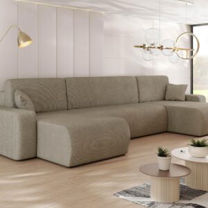wohnli-moebel-suche-800000945765-1 WOHNLANDSCHAFT Piano U Textil MIRJAN24 Möbel > Sofas & Couches > Wohnlandschaften > Wohnlandschaften U-Form Braun