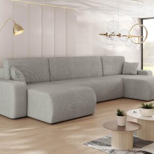 wohnli-moebel-suche-800000945778-1 WOHNLANDSCHAFT Piano U Textil MIRJAN24 Möbel > Sofas & Couches > Wohnlandschaften > Wohnlandschaften U-Form Grau