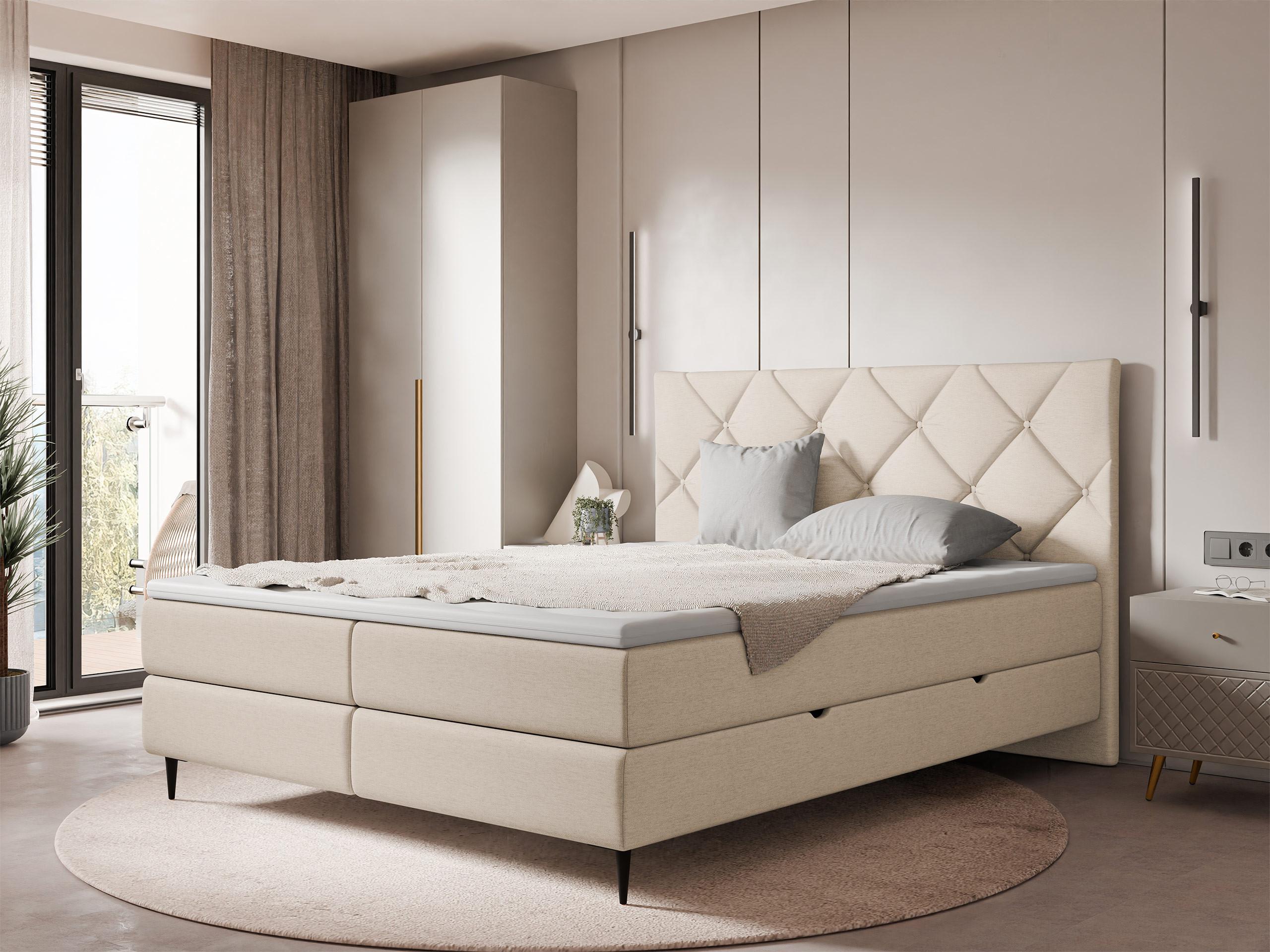 BOXBETT Letra - H3 Textil MIRJAN24 Möbel > Betten > Boxspringbetten Braun