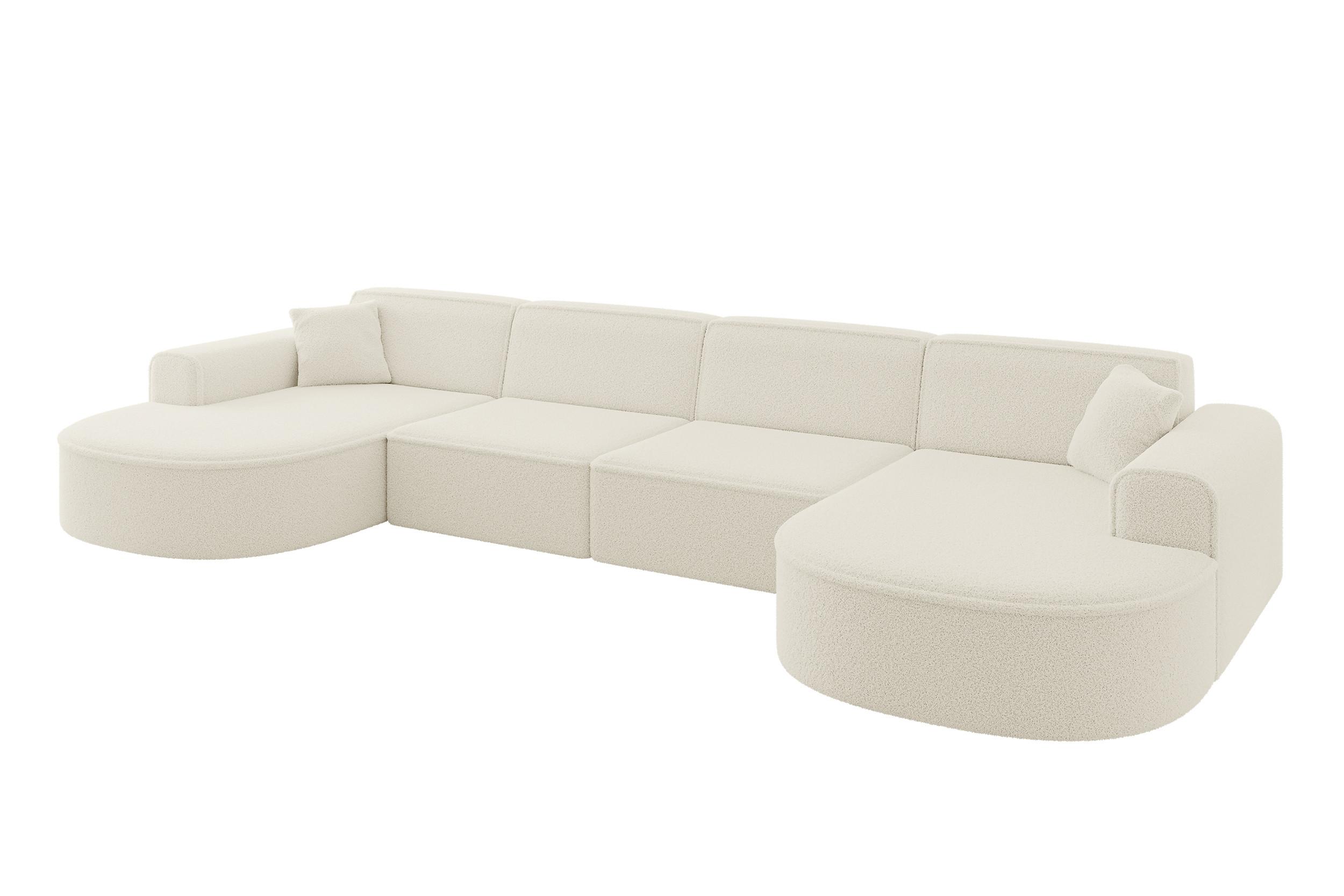 wohnli-moebel-suche-800000949377 Wohnli Möbelsuche - WOHNLANDSCHAFT MARI-U2 - 388x171x79 cm Beige Bouclé