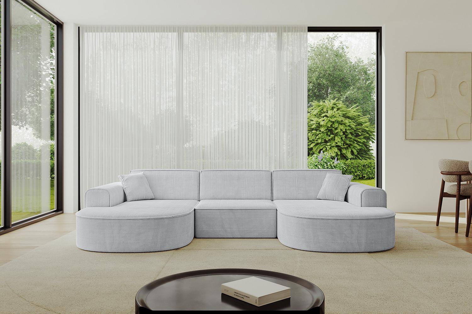 wohnli-moebel-suche-800000949394-1 WOHNLANDSCHAFT MARI-U1 - 303x171x79 cm Grau Cord Textil ALTDECOR Möbel > Sofas & Couches > Wohnlandschaften > Wohnlandschaften U-Form Grau