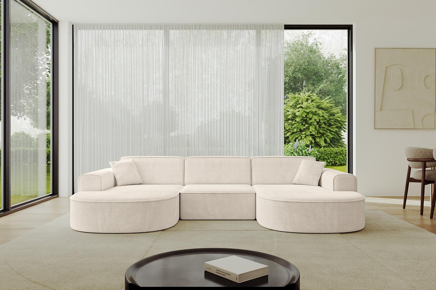 wohnli-moebel-suche-800000949398-1 WOHNLANDSCHAFT MARI-U1 - 303x171x79 cm Beige Cord Textil ALTDECOR Möbel > Sofas & Couches > Wohnlandschaften > Wohnlandschaften U-Form Beige