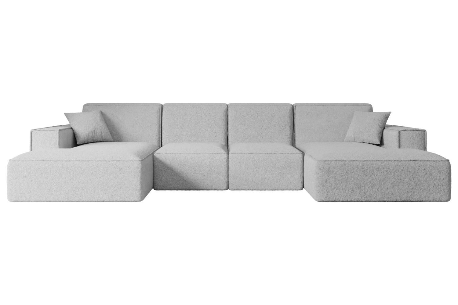 wohnli-moebel-suche-800000949898 Wohnli Möbelsuche - WOHNLANDSCHAFT SIERRA-U - 349x169x80 cm Hellgrau Bouclé