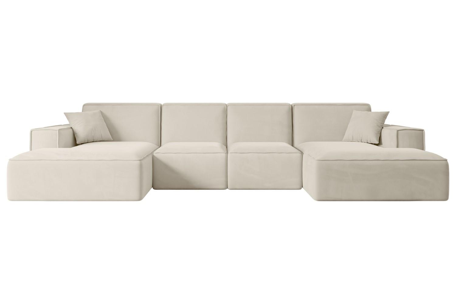 wohnli-moebel-suche-800000949943 Wohnli Möbelsuche - WOHNLANDSCHAFT SIERRA-U - 349x169x80 cm Beige Velours