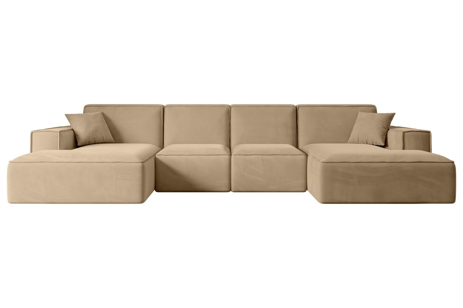 wohnli-moebel-suche-800000949949 Wohnli Möbelsuche - WOHNLANDSCHAFT SIERRA-U - 349x169x80 cm Beige Velours
