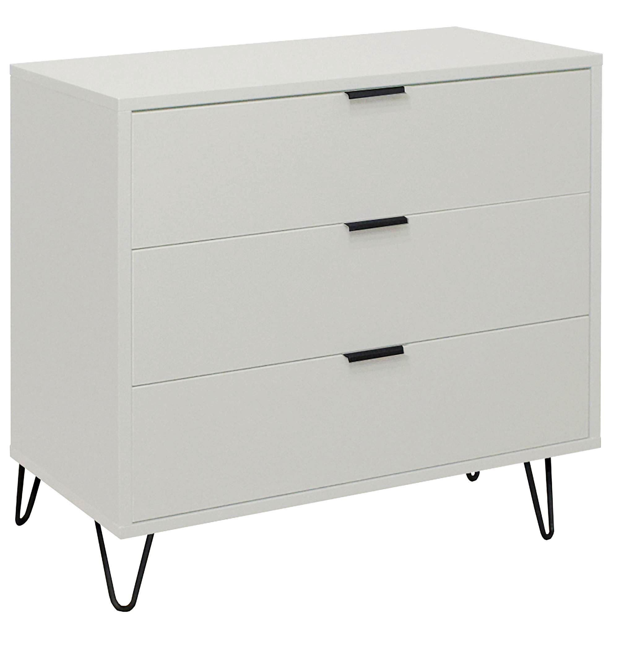KOMMODE Erna 81x45x82 Kreidegrau matt Lack Holzwerkstoff 58aufmkessel Möbel > Kommoden & Schubladenschränke > Kommoden Grau