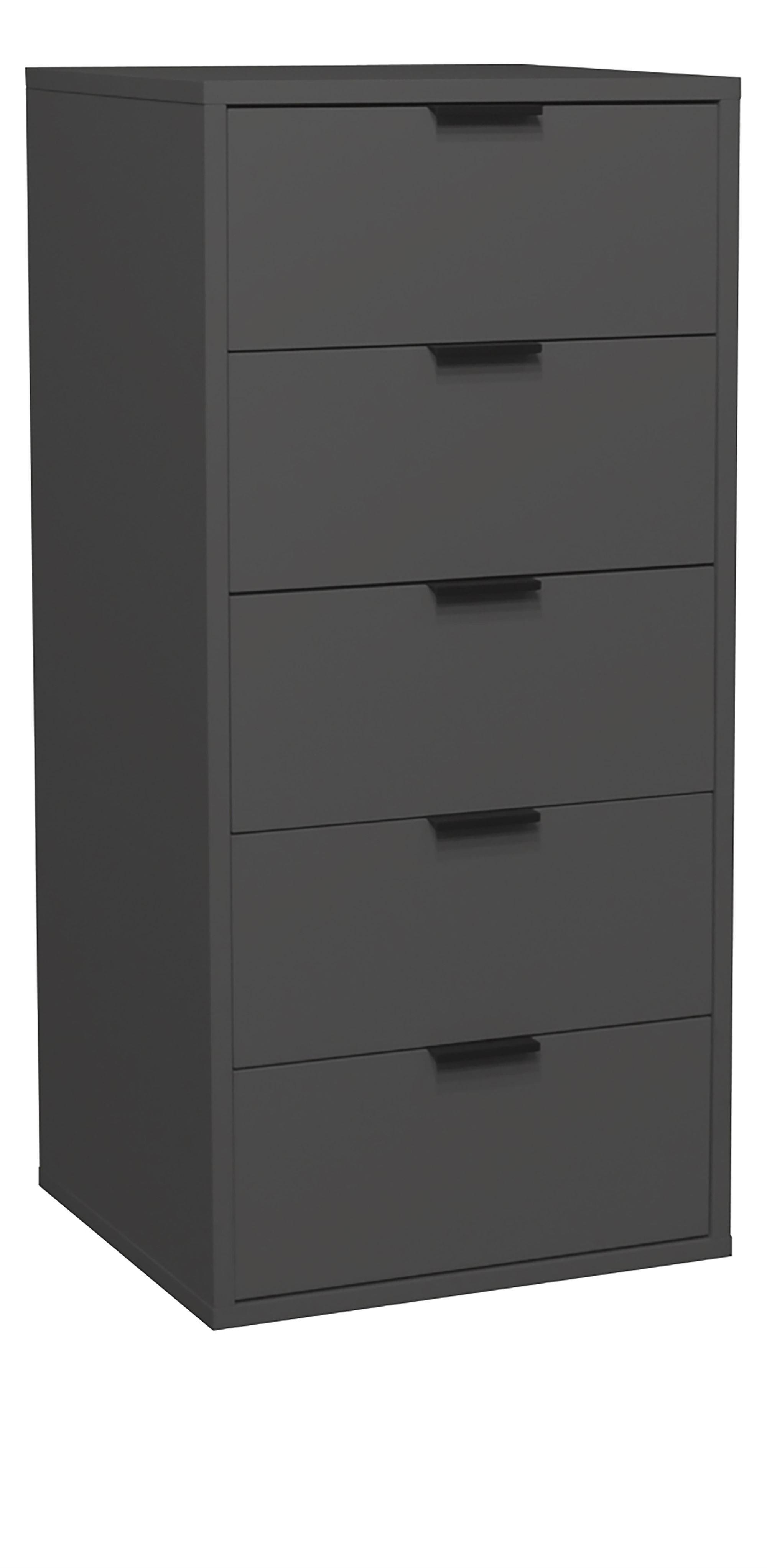 KOMMODE Erna 51x45x108 Anthrazit matt Lack Holzwerkstoff 58aufmkessel Möbel > Kommoden & Schubladenschränke > Kommoden Anthrazit